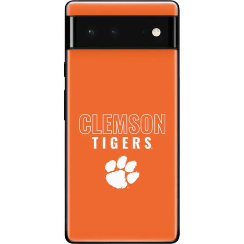 Clemson University Tigers Logo Google Pixel 6 Skin